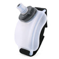 Wrist Water Bottle 200ml, Portable Running Hand Water Bottle with Hook and Loop Strap, Collapsible Silicone Sports Hydration Flask for Running, Cycling, Hiking, Walking, Gym (White) - color: White