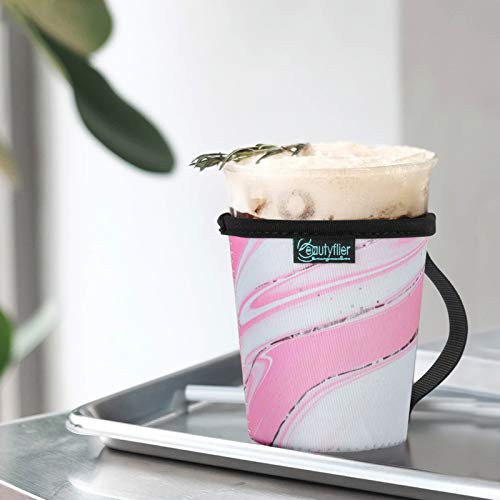 Reusable Insulated Neoprene Iced Coffee Sleeve, Hot & Cold Drink Cooler Cover for 16-32oz Cups, Compatible with Starbucks/Dunkin/McDonalds, Durable Beverage Holder for Cold Soda, Multi-Pattern Options - color: Pattern4