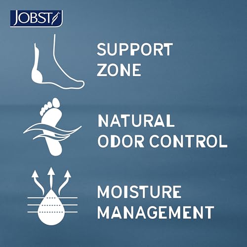JOBST Sport Compression Socks, 15-20 mmHg, Knee High - color: Black/Cool Black, size: X-Large (1 Pair)