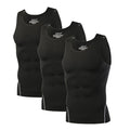 Mens 3 Pack Compression Tank Tops Sleeveless Compression Shirt - color: 3 Pack Tank, size: XX-Large