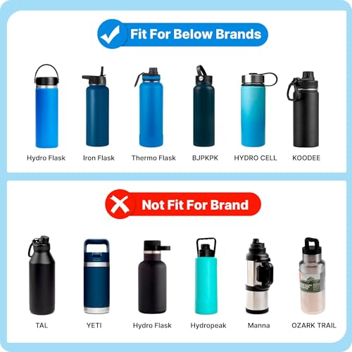 Straw Lid for Hydro Flask Wide Mouth 12-64oz Water Bottles - color: Black 1 pack