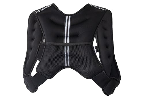 Roc Outdoors Weighted Vest W/ Rub-Free Technology for Woman and Men, 5lb/10lb/15lb/20lb/30lb Weight Vest with Reflective Stripe for Workout, Strength Training, Running, Walking, Fitness, Weight Training, Weight Loss, Weightlifting - size: 10lb