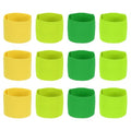 Soccer Captain Armband Elastic Wrist Arm Bands Adjustable Player Team Leader Anti-Slip Badge Sports Accessories - color: Neon Green/ Yellow