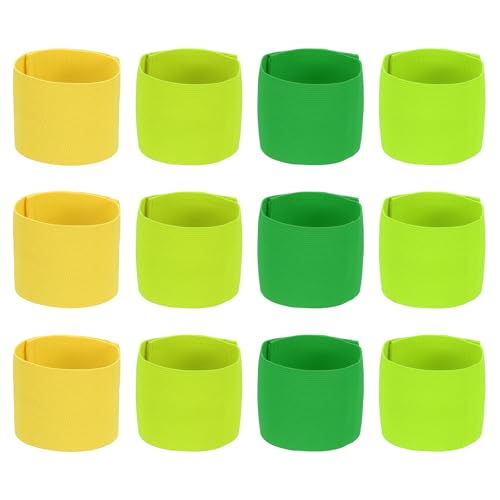 Soccer Captain Armband Elastic Wrist Arm Bands Adjustable Player Team Leader Anti-Slip Badge Sports Accessories - color: Neon Green/ Yellow