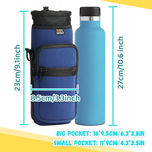 Nuovoware Water Bottle Carrier Bag, 25oz/32oz, Navy blue - color: Navy Blue, size: 25-32 Ounces - Standard