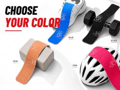 PreCut Kinesiology Tape 80 Strips 4 Rolls Elastic Athletic Sports Tape - style: Tape Roll
