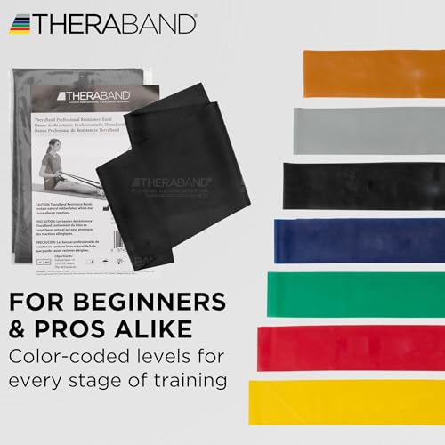 THERABAND Resistance Band, Exercise Workout, Physical Therapy, Black, 6 Ft - color: Black - Special Heavy, size: 1 Count