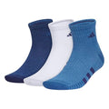 adidas Cushioned 3.0 3-Pack Quarter Socks - color: Dark Blue/White/Dusky Ink Blue/3/Color