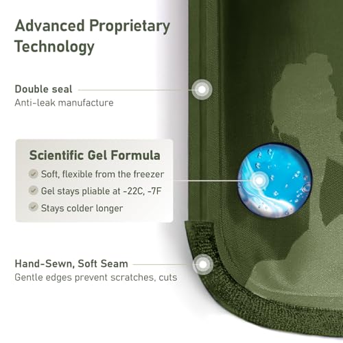 Flexible Hot and Cold Gel Pack Extra Large 14" x 22" - size: Extra Large, style: Green