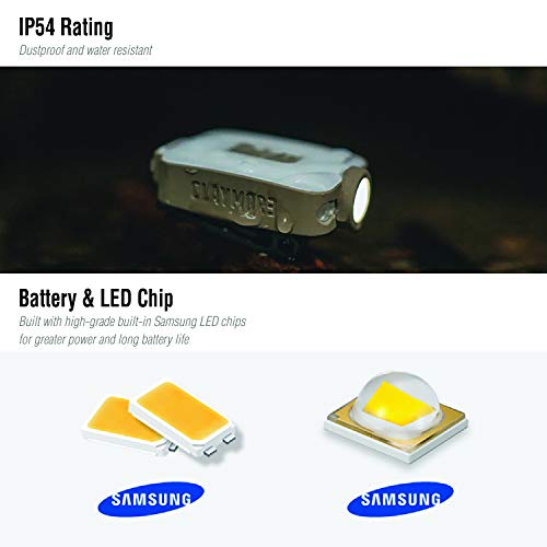 Claymore Capon 40B Tan Clip-On Cap Light – USB-C Rechargeable 230LM LED Headlamp | 3 Light Modes 180° Adjustable Beam IP54 Water Resistant Up to 12 Hrs Runtime for Camping, Running, Outdoor - color: 40B (Tan)