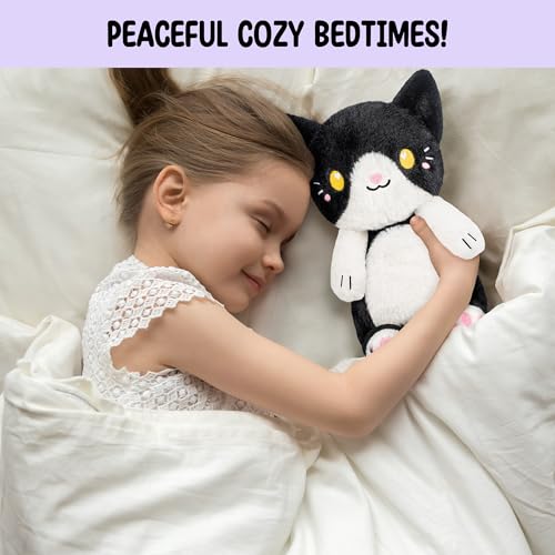 Tuxedo Cat Microwavable 1.5 lbs Unscented Heating Pad for Women and Kids- Cute Soft Cozy Pillow Plush Heatable Warm Stuffed Animals - Kawaii Hot and Cold Plushie - Tuxedo Cat Gifts for Girls and Women - color: Tuxedo Cat