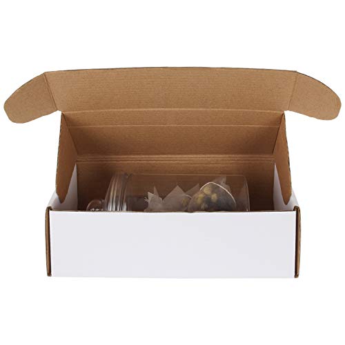 20PACK Trading Card Storage Box, 500Count, White, Cardboard, Baseball, Football, Basketball, Hockey