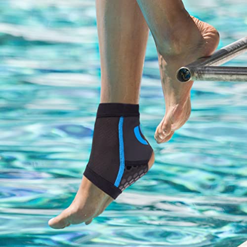 Nvorliy AquaFlex Pro Ankle Brace, Compression Ankle Sleeve for Swimming, Aquatic, Sailing, Scuba Diving, Surfing, Paddle Boarding, Kayaking & Injury Recovery – Supports Women & Men - size: Small