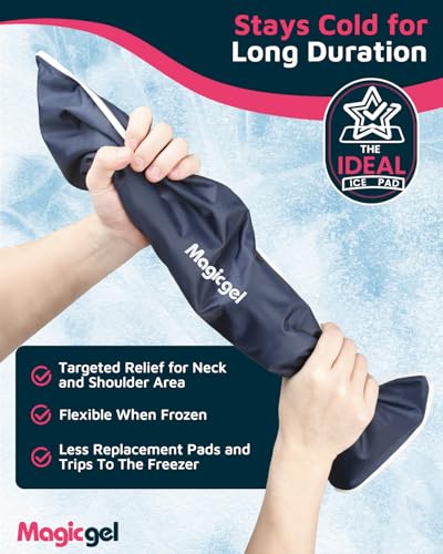 Magic Gel Neck Ice Pack - Shoulder Ice Pack - Cooling Neck Wrap - Cooler Ring - Flexible and Reusable Cold Pad - Lightweight & Comfortable - One Size Fits Most (Gray) - color: Neck Ice Pack - Grey