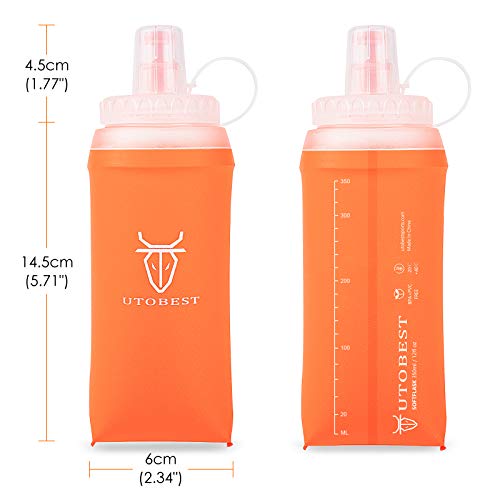UTOBEST Running Vest Lightweight Hydration Vest Pack 5L UTR104 - color: Blue Vest 5L with 2 x Soft Flask
