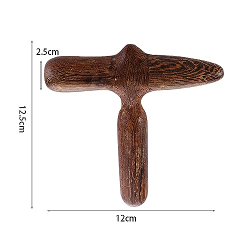 Leadigol Foot Massage Tool,Beauty Tools Trigger Point Foot Massage Sandalwood Acupuncture Acupoint Stick Cross Hammer Thin Face Chin Wooden Deep Tissue Massager,Manual Foot Massager(Wings Wood)