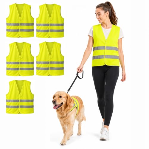 Safety Vests High Visibility Reflective Vest, Hi Vis Mesh Vest, Green/Orange Multi-Pack for Work, Traffic, Warehouse - color: Green