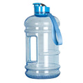 TOOFEEL 2.2 Liters Gym Big Sports Water Bottles for Men - Reusable BPA Free Plastic Clear Water Jug - Unique Water Bottles, Comfurtable to Touch and Easy to Clearn - Transparent Light Blue - color: Transparent Light Blue bottle, style: 74 oz water bottle