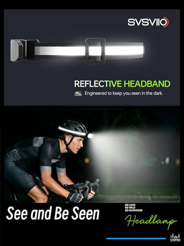 svsviio K0206 1500 Lumens Rechargeable LED Headlamp,Super Bright 230° Wide Beam Head lamp,3 Modes,Lightweight,IPX5,Head Lights for Forehead,Hard Hat Flashlight for Adults Camping Essentials Gear - size: 1 Pack