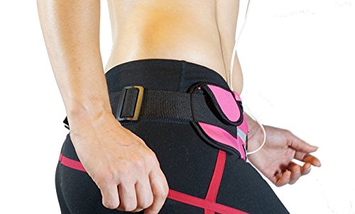 Dimok Running Belt Waist Pack - Water Resistant Runners Belt Fanny Pack for Hiking Fitness – Adjustable Running Pouch for Phones iPhone Android - color: Pink