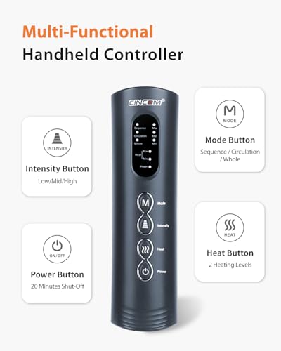 CINCOM Leg Massager with Heat and Air Compression FSA - HSA - style: Warm