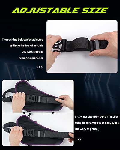Labeol Running Belt, Waterproof Hydration Belt with Water Bottle Holder - color: Purple