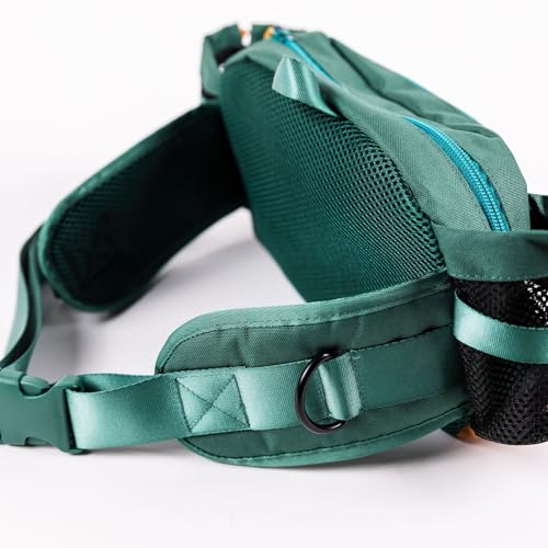 Wilderdog Mega Hip Pack with 3-Liter Capacity, Two Mesh Water Bottle Pockets, Interior Key Loops, Adjustable Straps, and Poop Bag Dispenser (Black) - color: Black