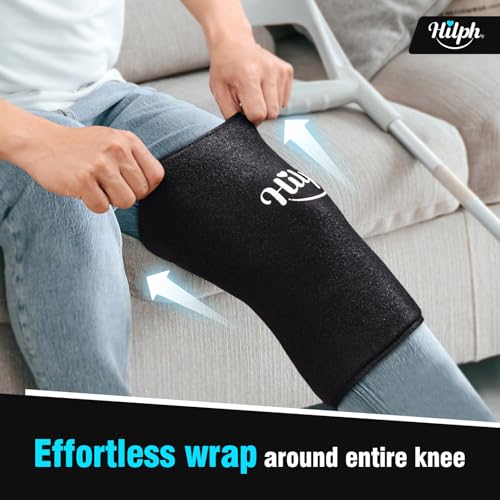Hilph Knee Ice Pack Sleeve, Flexible Gel Ice Pack for Knee Pain Relief - size: Medium, style: For Knee & Elbow with Extra Strap