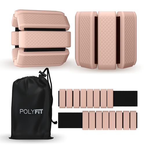 Polyfit Wrist & Ankle Weights - Wearable Weights for Women, Yoga & Pilates - color: PEACH