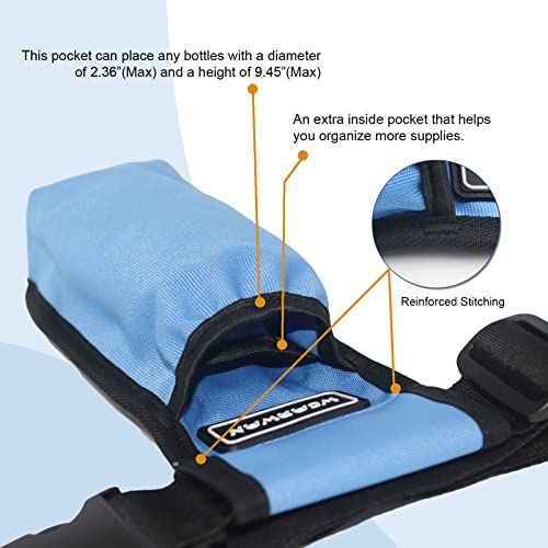 Massage Oil Holster, Adjustable and Durable Massage Holster, Bag only, Bottle not Included - color: Skyblue