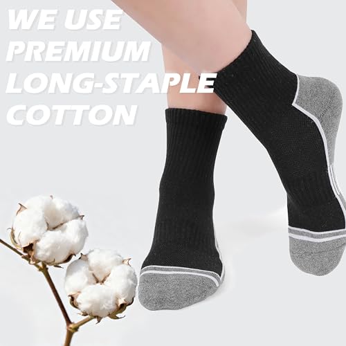 Ankle Compression Quarter Socks White Athletic Breathable Socks For Men - color: White(3 Pairs), size: 7-9