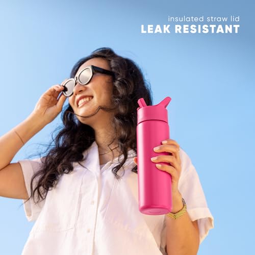 Simple Modern Insulated Water Bottle with Straw | 18oz | Ombré - color: Ombre: Stormy Skies (Pack of 1), style: 18oz