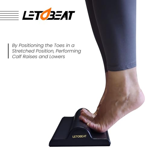 Plantar Fasciitis Foot Stretcher - Anti-Slip Leather, Black, L - color: Black, size: L