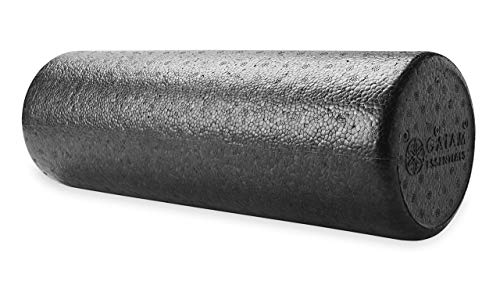 Gaiam Essentials Foam Roller, High Density Firm Deep Tissue Muscle Massager for Back Pain & Sore Muscles - color: 18-inch | Black