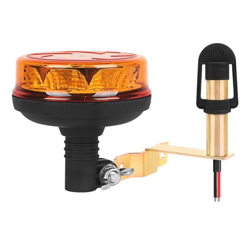 1Pcs Led Beacon Light Amber Strobe Lights with L Shape Metal Bracket - color: Beacon Light +L Shape Bracket