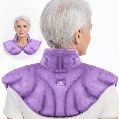 Microwavable Heat Pad for Neck and Shoulders, Warm Compress Wrap, Purple - color: Heat Pad02 -Purple