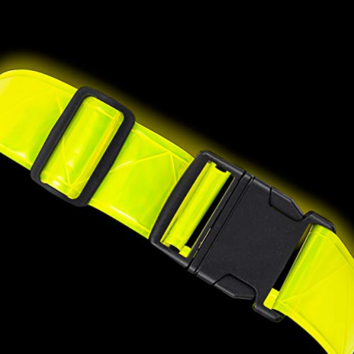 2-4 Pack - Reflective Glow Belt Safety Gear, Pt Belt, for Running Cycling Walking Marathon Military - style: 2 Pack