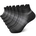 PAPLUS Ankle Compression Socks for Women, 6 Pairs Cushioned Running Socks - color: Black（6 Pairs）, size: Large-X-Large