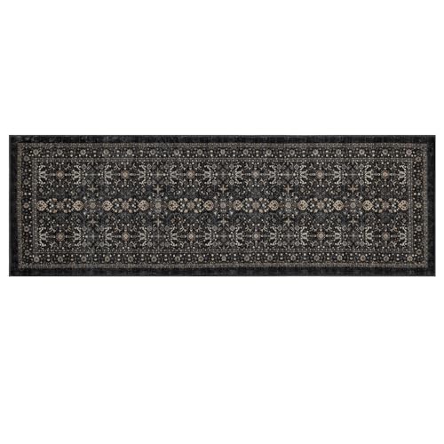 Ruaruarug Hallway Washable Runner Rug 2×6, Ultra Soft, Black Grey - color: Dark Gray, size: 2' x 6' (Rectangular)