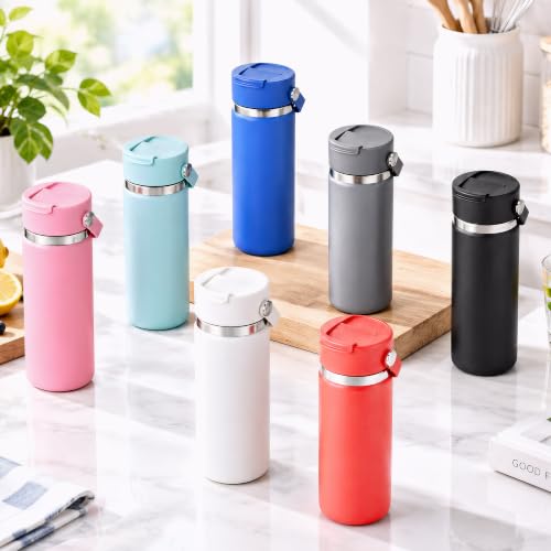 Replacement Flip Lid for Hydro Flask Wide Mouth Threaded Bottles 16–64 oz - color: Black, size: 2pack