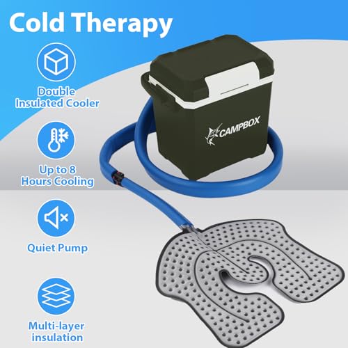 Cold Therapy Machine with Speed Control Ice Machine for Knee After Surgery, Knee Replacement Recovery System, Cryotherapy Pain Relief with Universal Compression Pad for Shoulder, Hip and Ankle (Cyan) - color: Green