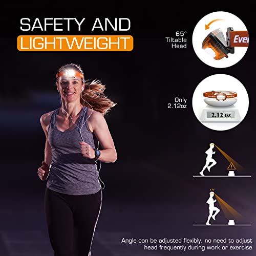 EverBrite Headlamp, 5 Pack LED Head Lamp for Kids & Adults, Red Light - color: Multicolor