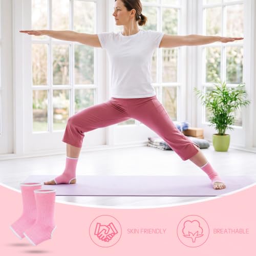 Haysandy 4 Pcs Ankle Brace Support, Pink, Adults - color: Pink, size: Adults