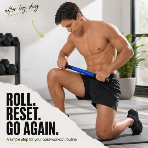 Muscle Roller Massage Stick for Legs Massager Roller-Calf Roller Deep Tissue Release Muscle Soreness, Trigger Points for Legs, Neck, Calves, Thighs, Shins, Back (Blue) - color: Blue