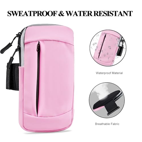 Phone Holder for Running Armband Cell Phone Holder for iPhone 15 14 13 12 11 Pro Max Xs Xr X 8 7 6 Plus SE Mini Galaxy Ultra S24 Note 20 Arm Bands Fit Exercise Workout Bag Women Kids Pouch - color: 8-Pink
