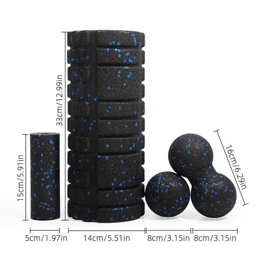 Exercise Roller Foam 2-Piece High-Density Textured Massager