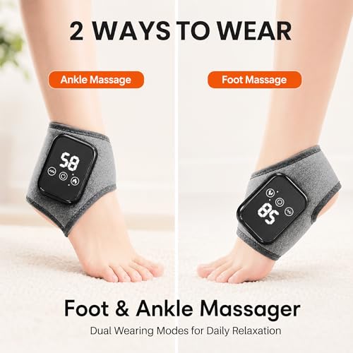2 Pack Foot & Ankle Massager with Heat & Vibration