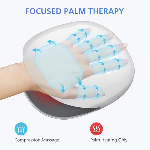COMFIER 2026 FSA Wireless Hand Massager with Heat,3 Levels Compression & Heating, Rechargeable Hand Massager Machine for Carpal Tunnel, HSA Store Eligible Items, Gift for Men Women - color: White
