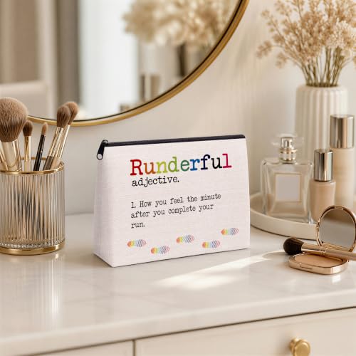Running Gifts for Women, Runderful Zipper Makeup Bag - color: Runderful