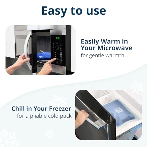 Microwave Heating Pad - Moist Heat Warm Compress for Back, Neck and Cramps - color: Blue Oasis